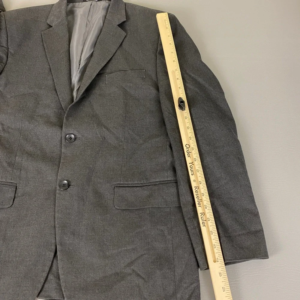 Haggar Suit Two Piece Mens 40x36W‎ Classic Fit Gray Jacket Pants Set Business